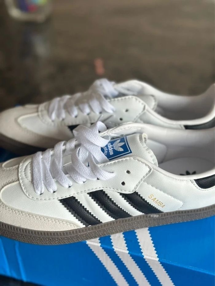 Adidas Handball Spezial 36 Blanc Braun Cuir - photo numéro 3