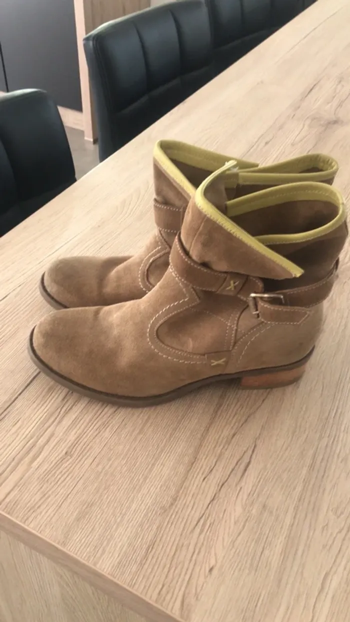 Bottines cuir beige Closer 40 - photo numéro 2