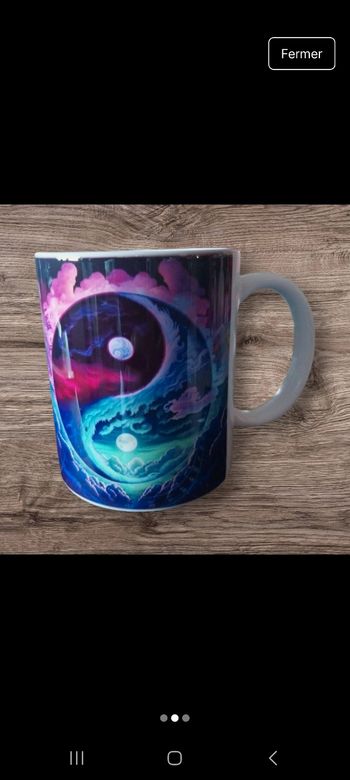 Mug lune, yin et yang