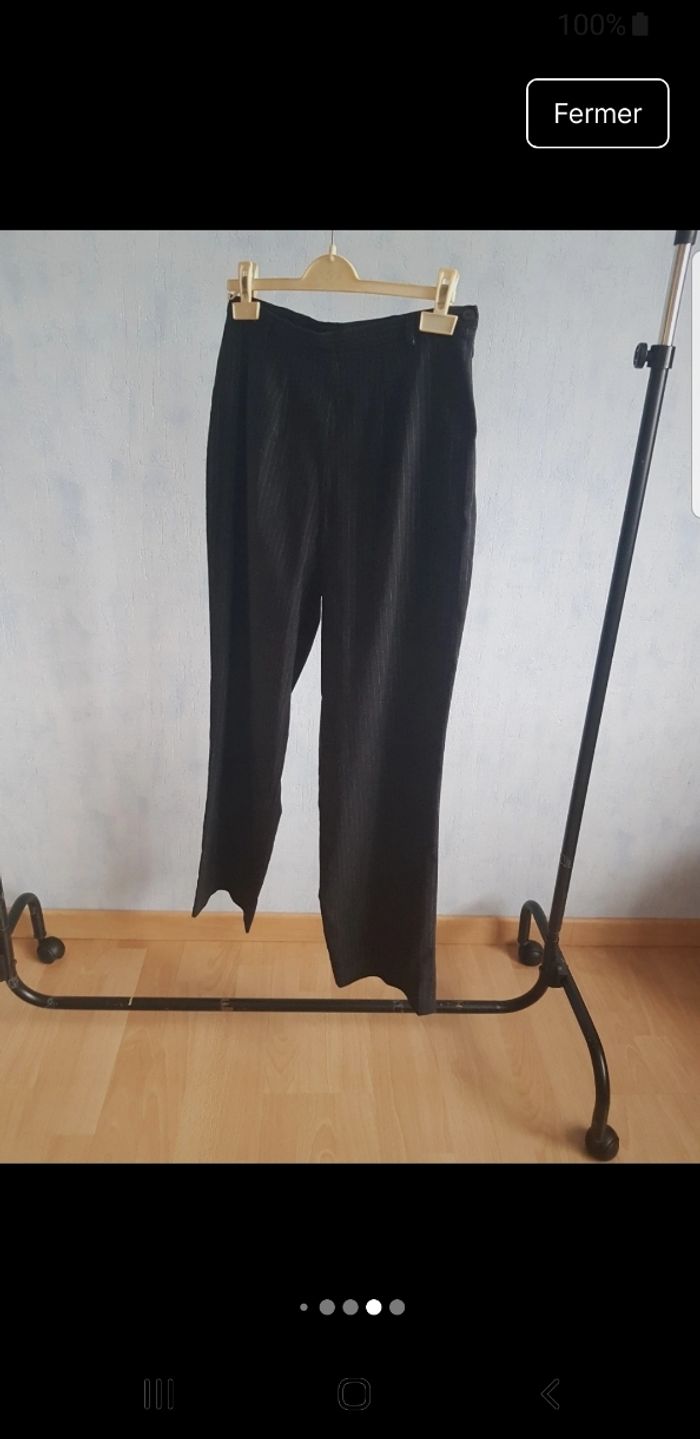 Ensemble tailleur 3 pieces rayé bleu marine - photo numéro 7