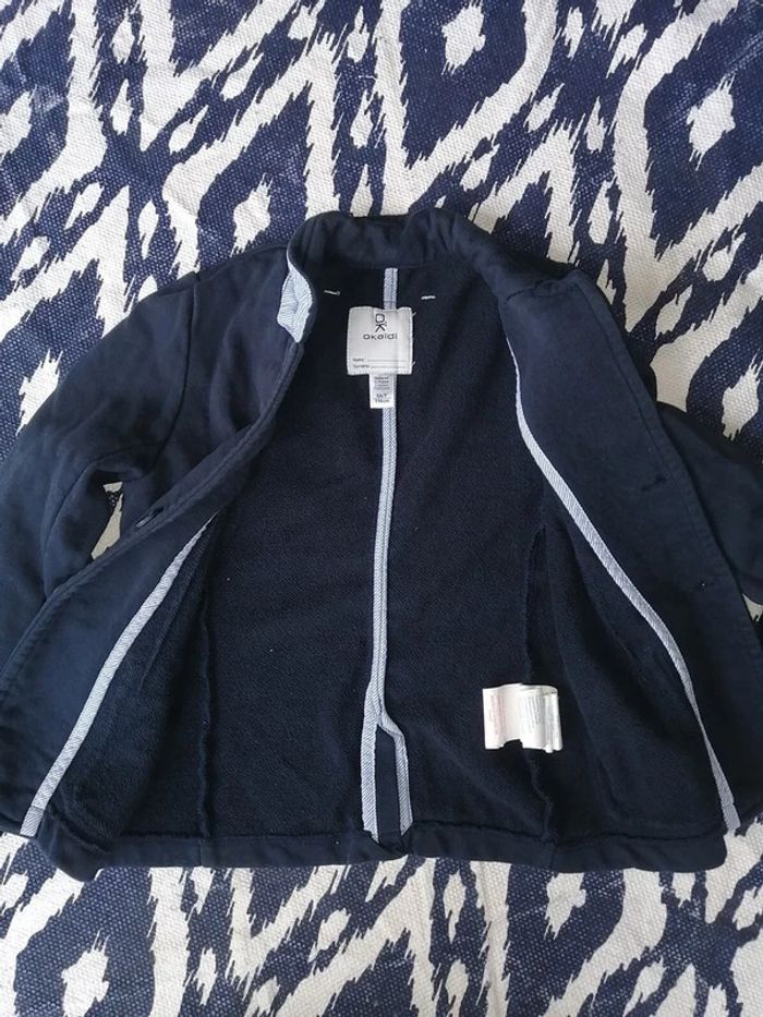 Blazer, veste costume, sweat, bleu marine, Okaidi, 5ans 110cm - photo numéro 4