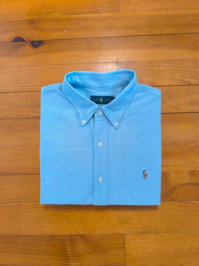 Chemise Ralph Lauren - Logo brodé premium - Bleu clair - Taille XL - photo numéro 2