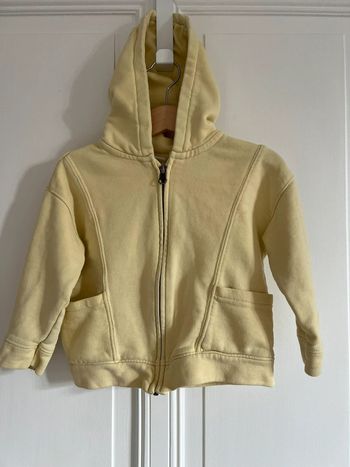 Gilet sweat jaune Zara 18/24 mois