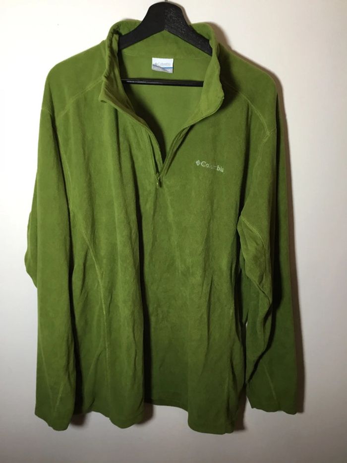 Veste polaire légère 1/4zip pour homme Columbia vert olive taille XXL 165 - photo numéro 2