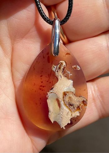 Superbe pendentif en ambre