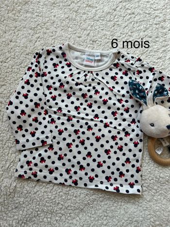 T shirt manche Minnie longue 6 mois