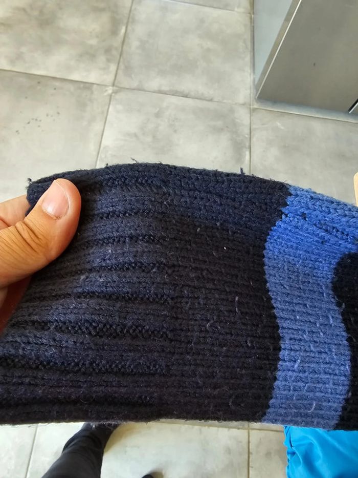 Gilet polaire à capuche, rayures 9/10 ans - photo numéro 4