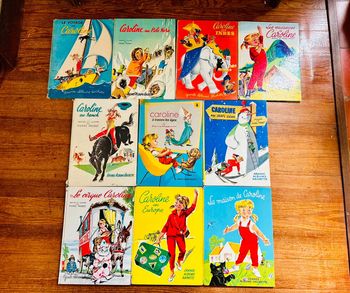 Lot de 10 Grands Albums colorés très anciens Caroline livres EO bd probst