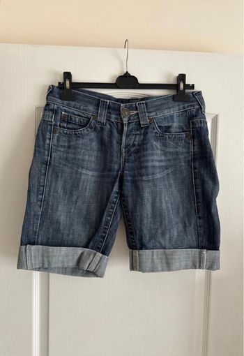 Short long en jean bermuda