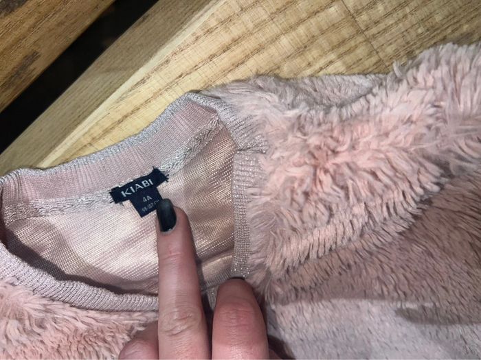 Pull fourrure 4 ans kiabi rose fille hiver pilou - photo numéro 2