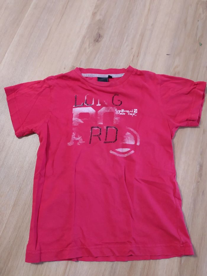 T-shirt 8 ans Longboard rouge