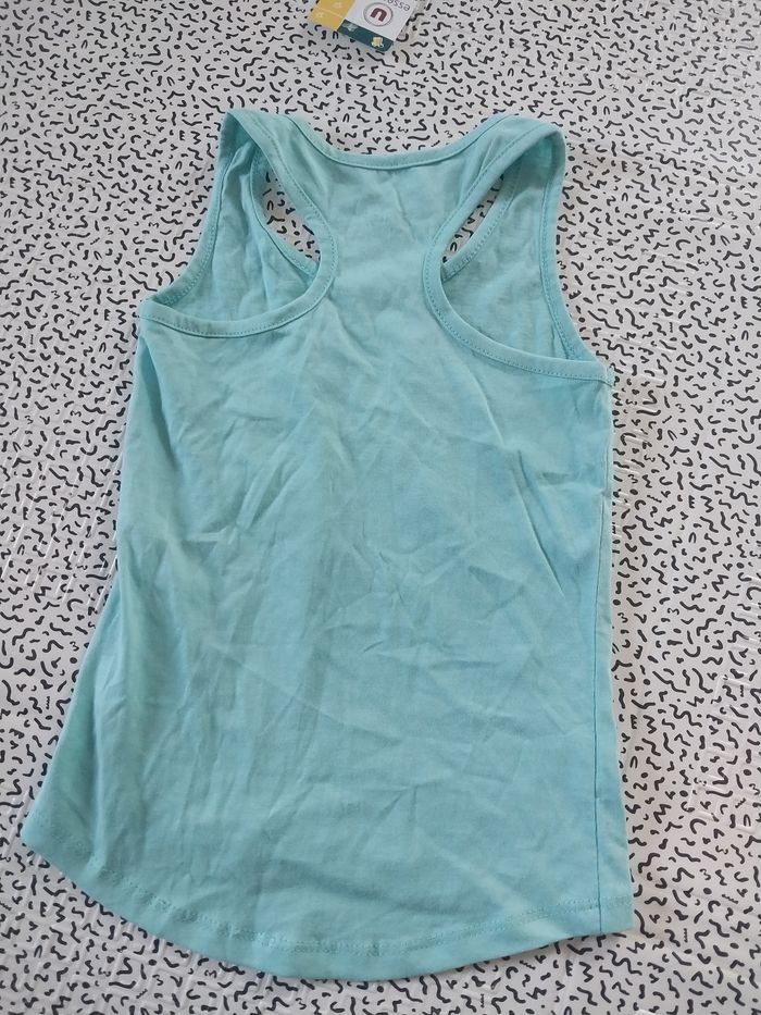 Débardeur fille 4 ans  100% coton • imprimé fleurs papillon • neuf étiquette - photo numéro 6