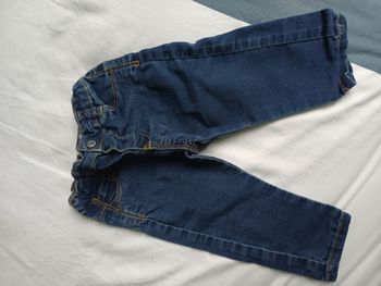 Pantalon en jean foncé Bébé Obaïbi 6 mois - Taille élastiquée