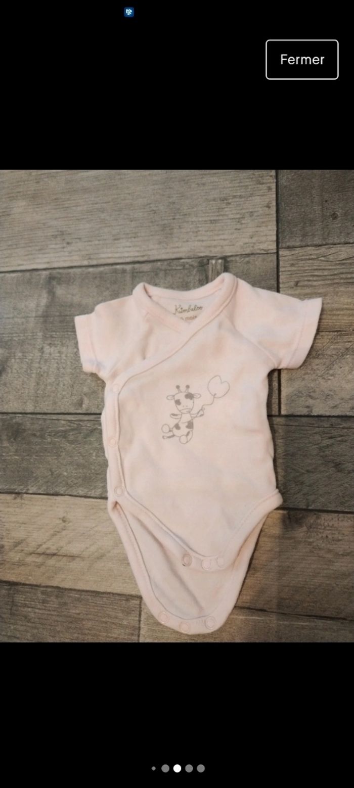 Lot body bébé fille 0-1 mois - photo numéro 3