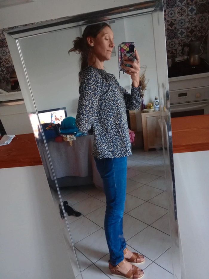 Blouse femme s fleurs c39 - photo numéro 3