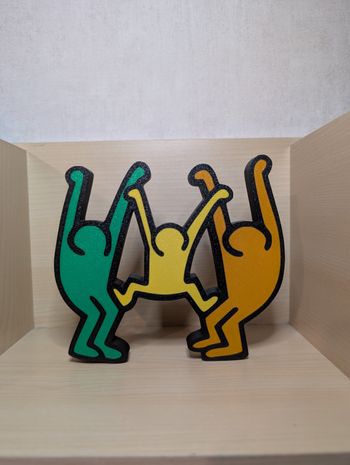 Statuette fanart Keith Haring family