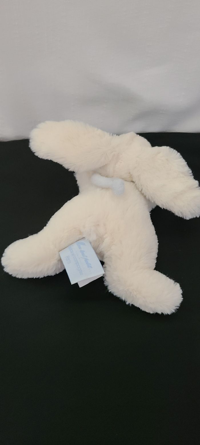 Doudou et compagnie lapin blanc bleu tout doux Bonbon 20 cm - photo numéro 5