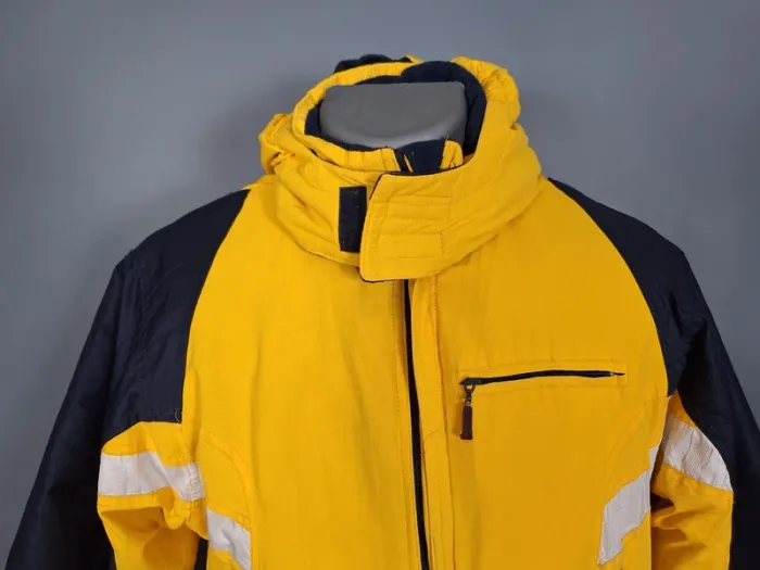 Blouson à capuche reebok taille 18/20 ans jaune et bleu brodé et floqué (255) - photo numéro 2