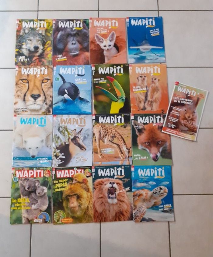 Lot de 16 livres "wapiti"
