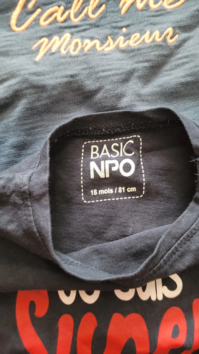 Lot 2 t-shirts à message garçon - photo numéro 3