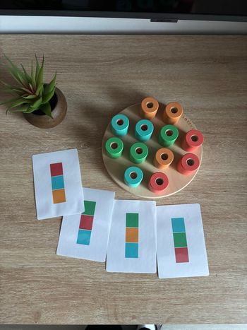 Plateau d’empilage bois  avec fiche Lovevery  éveil bébé