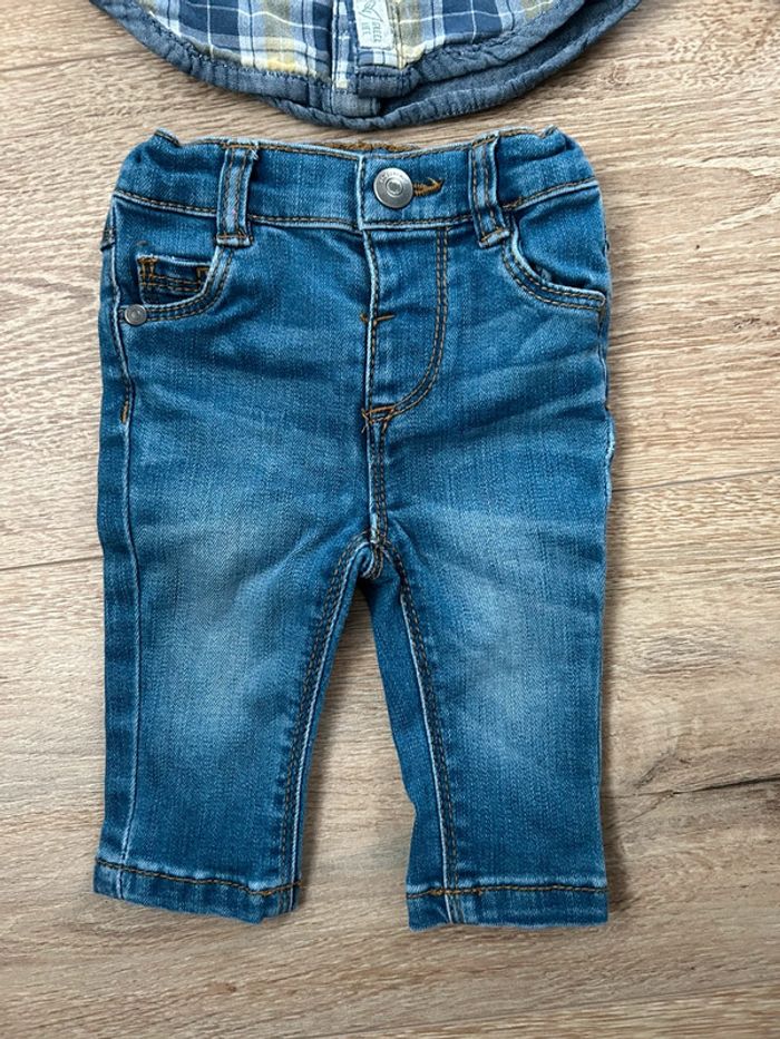 Ensemble jean chemise 3 mois - photo numéro 2