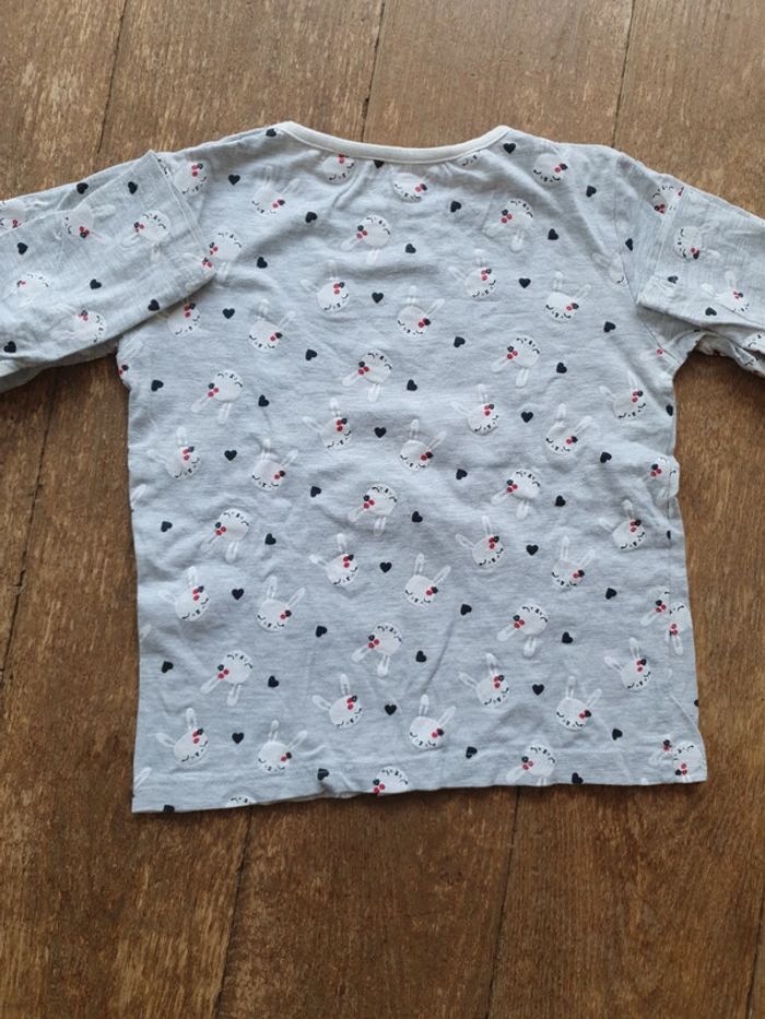 Pyjama demi saison avec motifs petits lapins - photo numéro 3