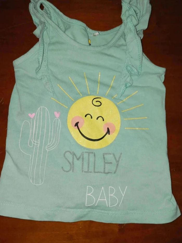 Débardeur 12 mois smiley