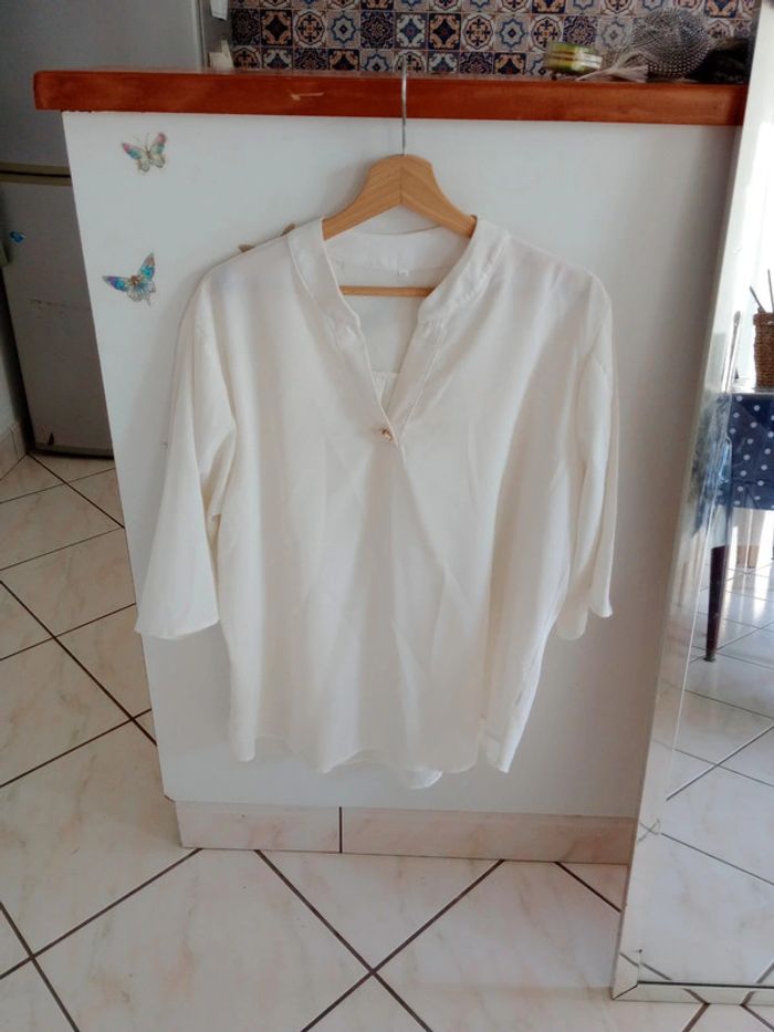 Blouse femme XL blanc cassé c21 - photo numéro 13