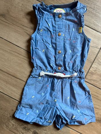 Salopette courte sergent major été 3 ans comme neuve