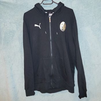 Sweat à capuche zippé et personnalisé / Hoodie - Puma - Equipe de Foot "Crazy Ducks 2014" - Taille L