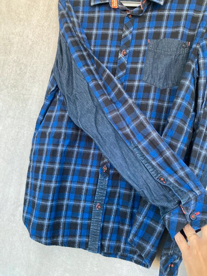 Chemise à carreaux homme bleue - photo numéro 6