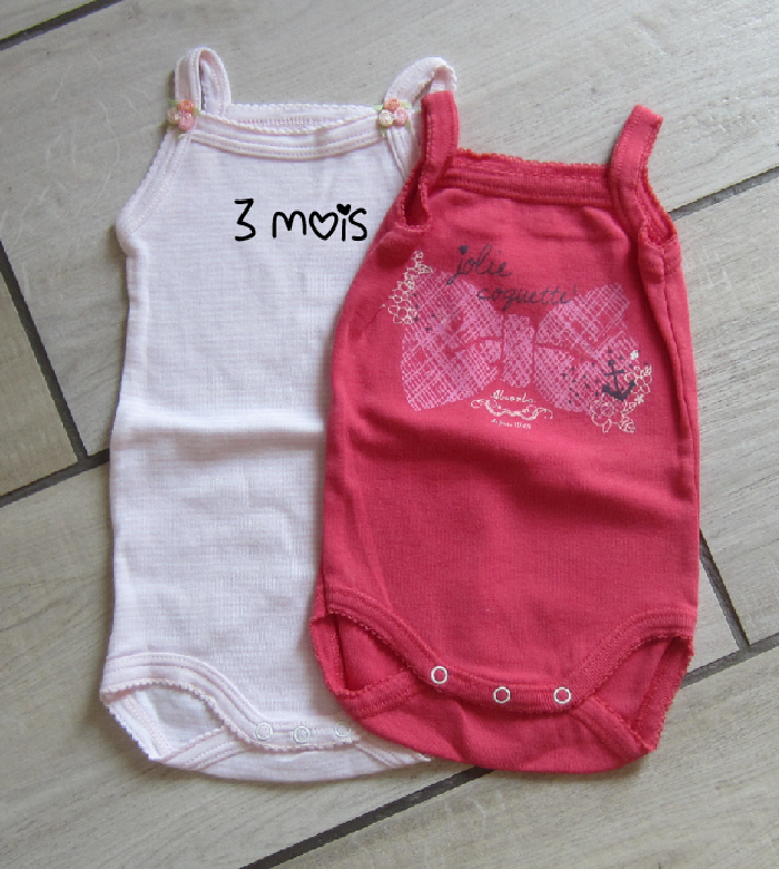Lot de 2 bodies fille 3 mois