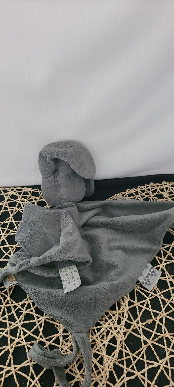 DOUDOU PLAT NATTOU LAPIN LAPIDOU GRIS ANTHRACITE - photo numéro 3