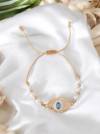 Bracelet réglable œil bleu, inspiration zag, neuf 🌊