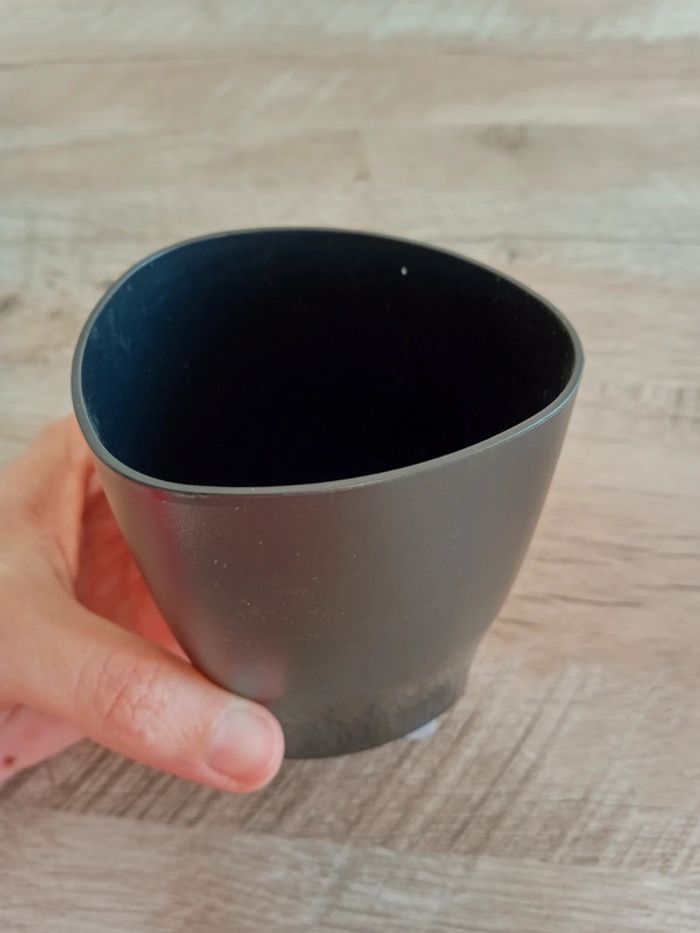 Pot plastique crayon exacompta au choix transparent bleu ou noir - photo numéro 3