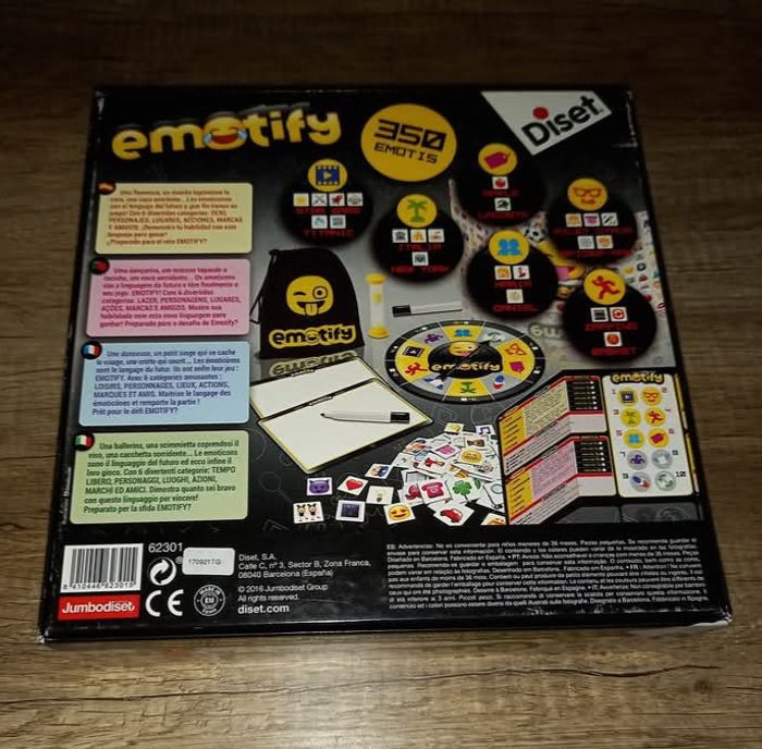 Émotify Le jeu des emoticones comme  neuf 
Diset À partir de 10 ans 
Il a juste était ouvert et utilisé 1 fois - photo numéro 9