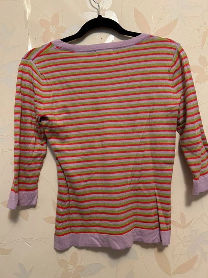 Petit pull à rayures colorés taille S - photo numéro 5