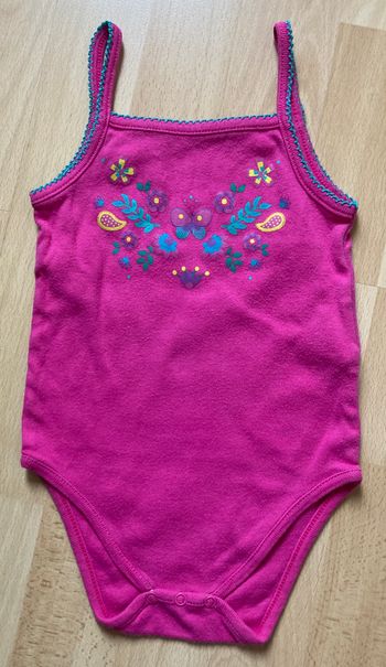 body petites bretelles motif fleuri taille 12 mois