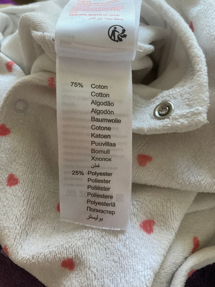 pyjama grenouillère petits coeurs rose bébé 2 ans - photo numéro 7