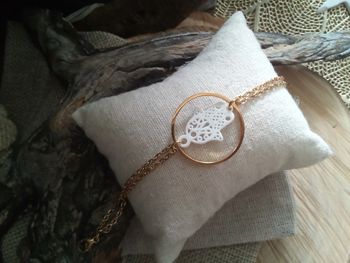 Bracelet acier inoxydable et main en céramique