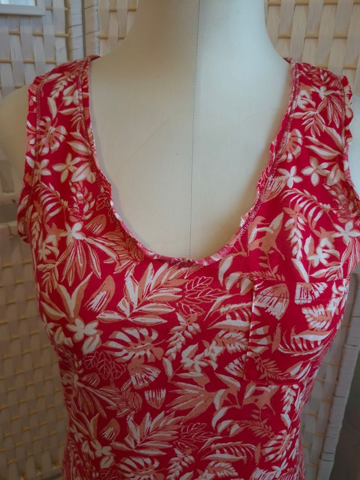 Joli Débardeur Tropical Rouge femme TS/ 36 - photo numéro 8