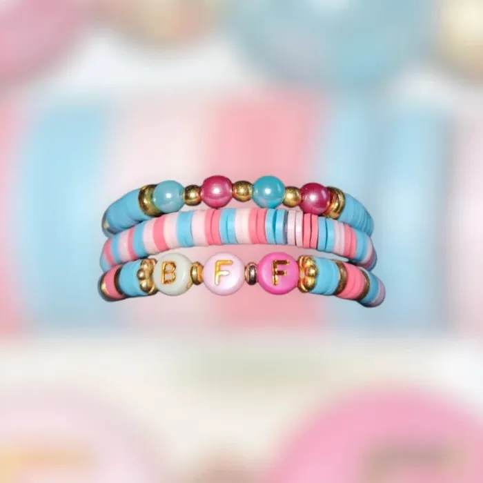 lot X3 bracelets fantaisie élastique fille