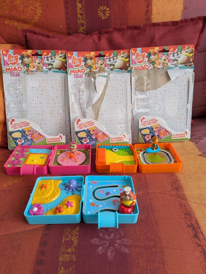 Lot de 3 coffrets type Polly pocket