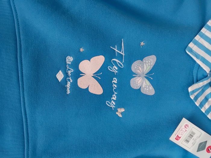 Sweat bleu fantaisie, effet 2 en 1 ,Lee Cooper, 8 ans - photo numéro 2