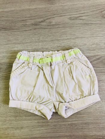 Short fille bébé obaibi 12 mois blanc