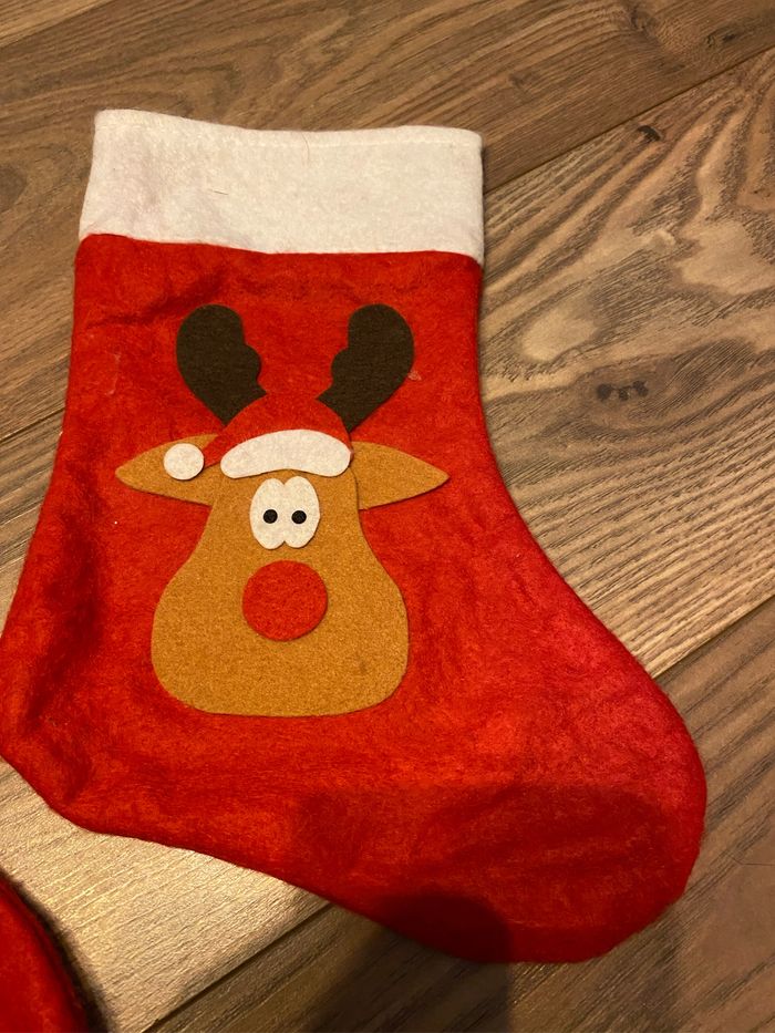 Lot 2 chaussettes Noël Rennes, jamais utilisées. - photo numéro 3