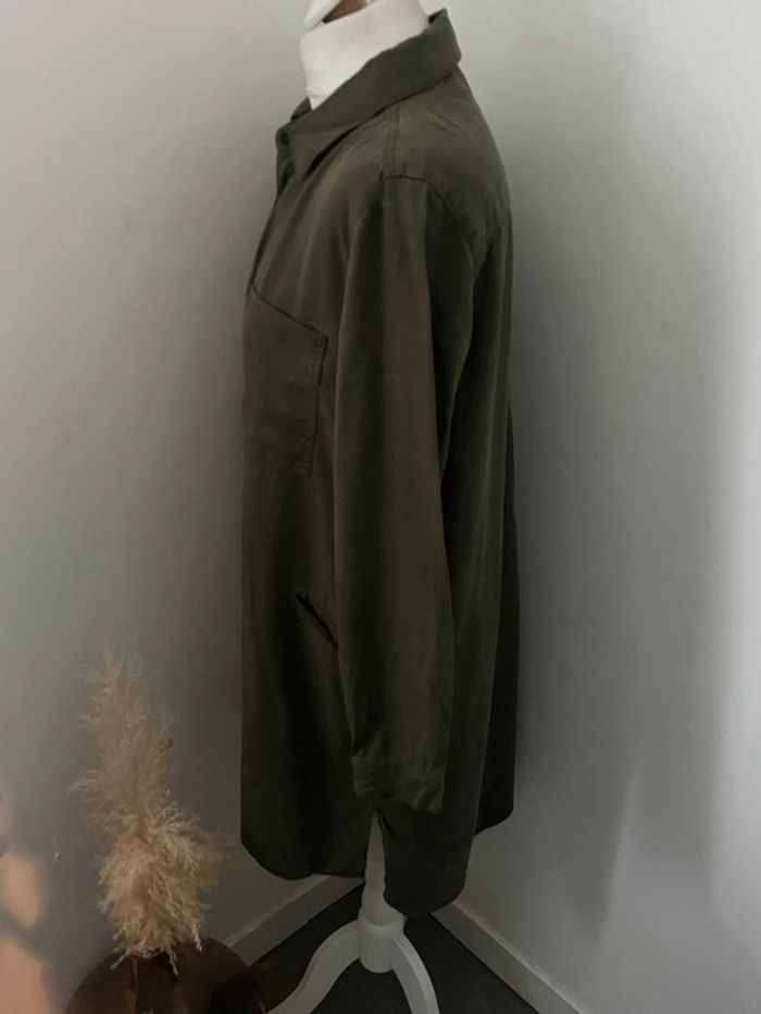 Robe chemise vert kaki Zara M - photo numéro 4