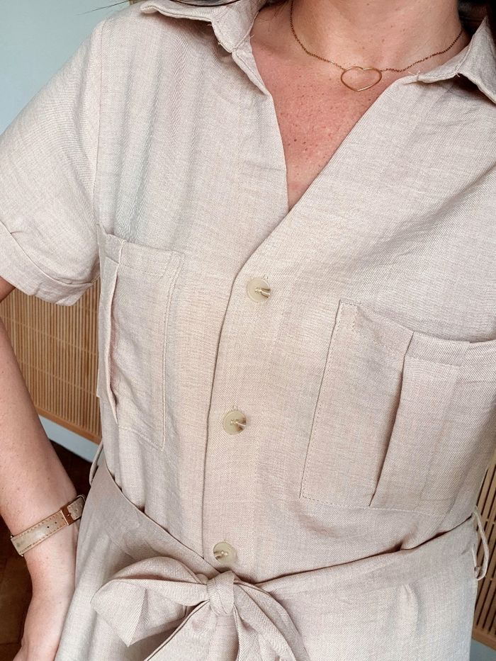 Robe longue Seychelles beige effet lin
Taille S/M - photo numéro 5