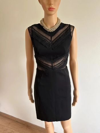 Robe noire neuve sans manches avec dentelle Morgan taille 34 (valeur 85€)